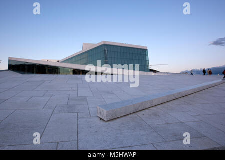 Steigung der Osloer Oper, Snøhetta Architekt, Oslo, Norwegen Stockfoto