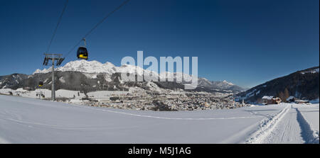 Österreich, Steiermark, Liezen, Schladming, Planai West, Seilbahn Stockfoto