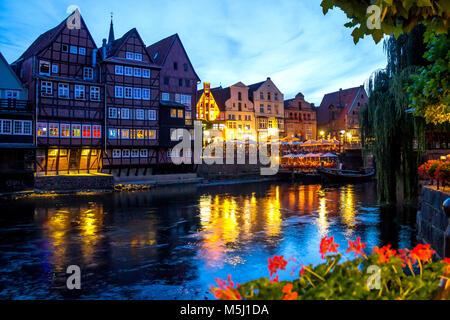 Deutschland, Niedersachsen, Lüneburg, Altstadt, Hafen, Stint Markt auf dem Markt Stockfoto