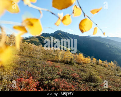 Österreich, Tirol, Tuxer Alpen, Schwaz Gilfert, Landschaft im Herbst Stockfoto