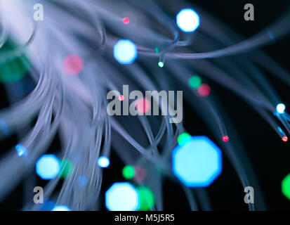 Bunte fiber optic Stockfoto