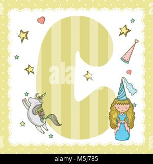 C Buchstaben für Kinder Stock Vektor