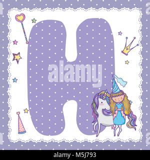 H Buchstaben für Kinder Stock Vektor