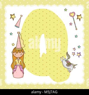 Q Buchstaben für Kinder Stock Vektor