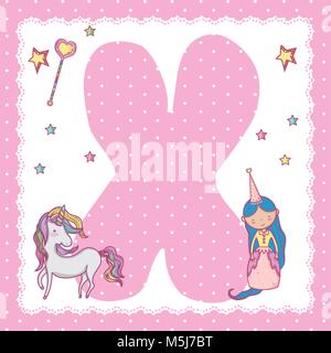 X Buchstaben für Kinder Stock Vektor