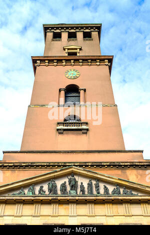 Kopenhagen, Seeland Region/DÄNEMARK - 2017/07/26: Turm der Kathedrale Kirche Unserer Lieben Frau Stockfoto