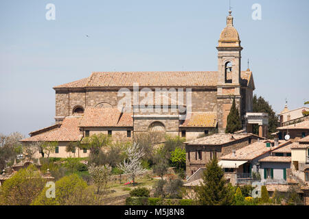 Stadtbild und die Kathedrale, Montalcino, Toskana, Italien, Europa Stockfoto