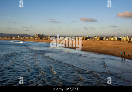 Blick auf die Strände in Los Angeles von Venedig nach Santa Monica, CA Stockfoto