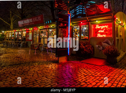 Drei Brüder Burger Joint, Bristol, Großbritannien Stockfoto