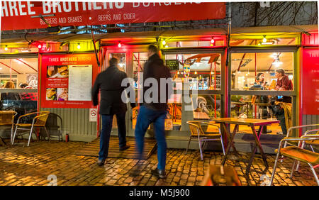 Drei Brüder Burger Joint, Bristol, Großbritannien Stockfoto