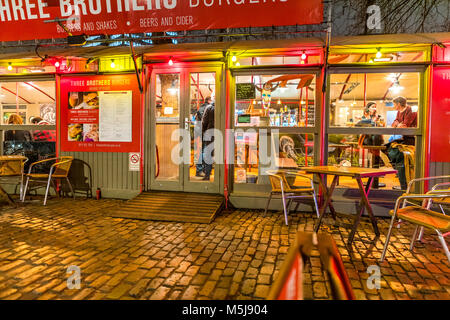 Drei Brüder Burger Joint, Bristol, Großbritannien Stockfoto