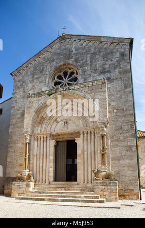 Collegiata oder Pieve di Osenna, San Quirico d'Orcia, Toskana, Italien, Europa Stockfoto