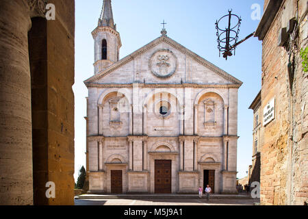 Kathedrale, Pio II Square, Pienza, Toskana, Italien, Europa Stockfoto