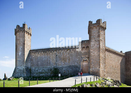 Die Festung, Montalcino, Toskana, Italien, Europa Stockfoto