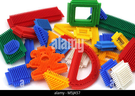 Stickle Bricks Bausteine Spielzeug Stockfoto