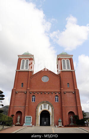 Die Kathedrale der Unbefleckten Empfängnis (urakami) von Nagasaki. In Japan getroffen, Februar 2018. Stockfoto