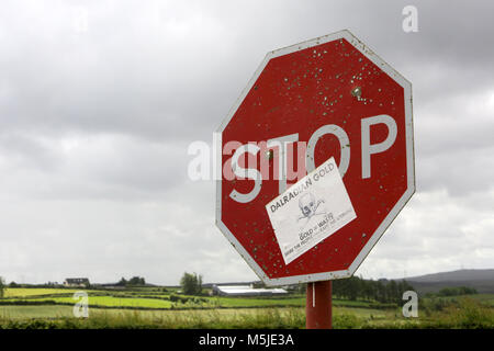 GOLD MINING IN DER SPERRINS, NORDIRLAND - 15-Juni-2017 - Stockfoto