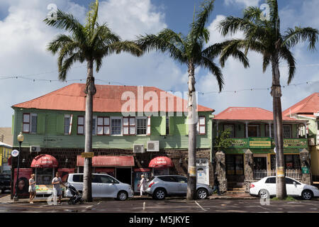 Basseterre Stadtzentrum auf St. Kitts und Nevis Stockfoto