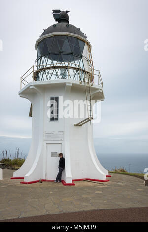 Kap Rienga Leuchtturm, der Nordspitze der Nordinsel, Neuseeland Stockfoto