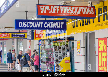 Rabatt Apotheke Apotheke in Manly Beach, Sydney, Australien Stockfoto