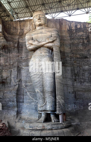 Polonnaruwa North Central Provinz Sri Lanka Gal Vihara - Stehender Buddha Stockfoto