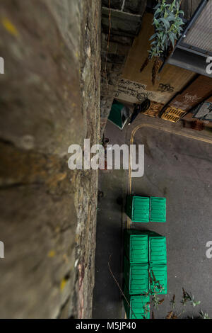 Ein obdachloser Mann und sein Zelt, Bristol. Stockfoto