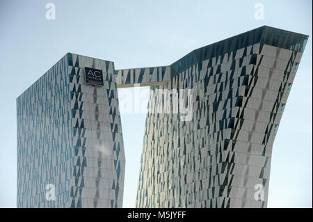 Vier Sterne Hotel Bella Sky Kopenhagen im Bella Congress Center in Kopenhagen, Dänemark. 6. August 2015. Mit 814 Zimmern ist das größte Stockfoto