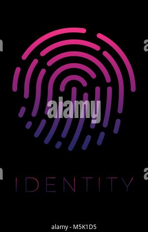 Bunte Fingerabdruck-ID Stock Vektor