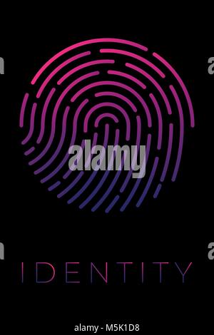 Bunte Fingerabdruck-ID Stock Vektor