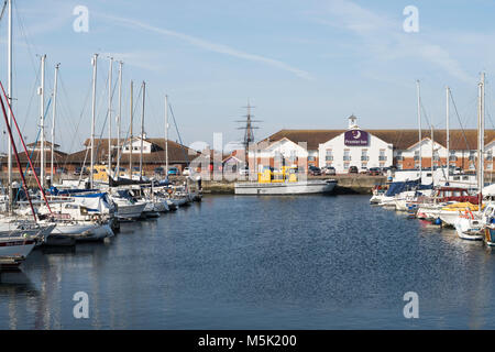 Yachten in der Marina, Hartlepool, Cleveland, England, Großbritannien Stockfoto