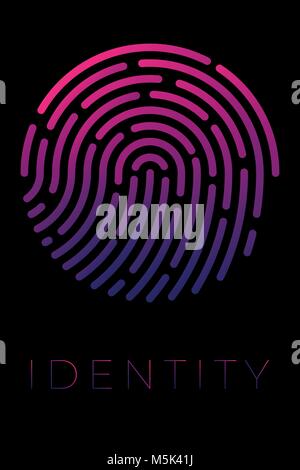 Bunte Fingerabdruck-ID Stock Vektor