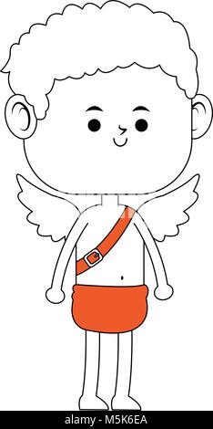 Amor mit Bogen Stock Vektor