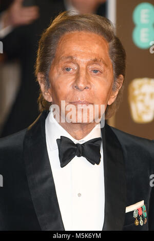 Valentino besucht die 71. British Academy Film Awards (BAFTA) in der Royal Albert Hall in London. 18. Februar 2018 © Paul Treadway Stockfoto