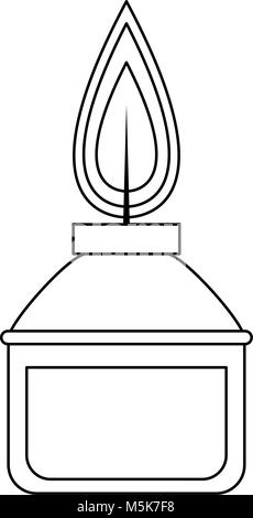 Bunsen leichter isoliert Stock Vektor