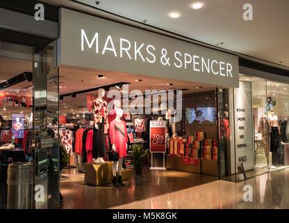 Hongkong - April 4, 2019: Marks & Spencer Store in Hongkong. Stockfoto