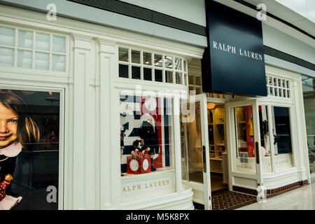 Hongkong, 15. Februar 2018: Ralph Lauren Store in Hongkong. Stockfoto