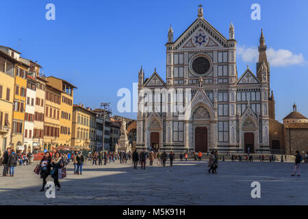 Die Basilika Santa Croce in Florenz Stockfoto