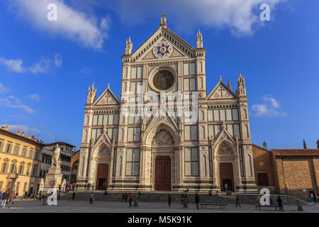 Die Basilika Santa Croce in Florenz Stockfoto