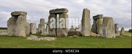 Stonehenge ist eine prähistorische druid Denkmal in Wiltshire, England aus der Jungsteinzeit Bronzezeit. Stockfoto