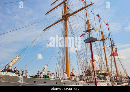 Esmeralda a Tall Ship an der Tall Ships Regatta 2017, Quebec, der Provinz Quebec, Kanada. Stockfoto