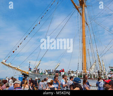 Esmeralda a Tall Ship an der Tall Ships Regatta 2017, Quebec, der Provinz Quebec, Kanada. Stockfoto