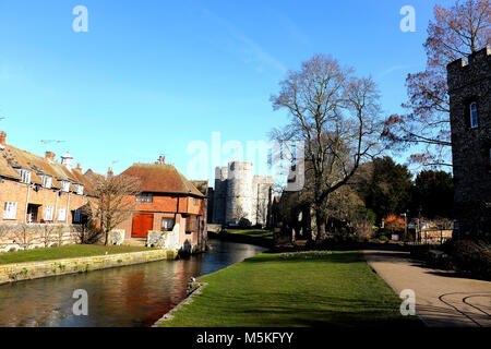 Westgate Gärten in der Stadt Canterbury Kent uk Februar 2018 Stockfoto