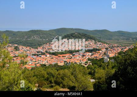 Kleinen kroatischen Stadt Blato auf der Insel Korcula, Kroatien Stockfoto