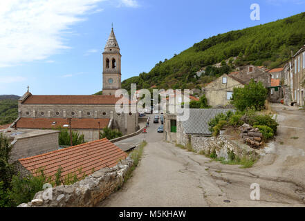 Das Dorf Smokvica auf der Insel Korcula, Kroatien. Stockfoto