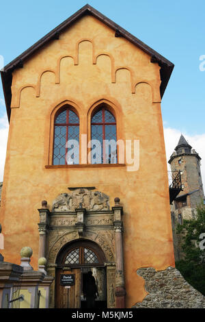 Renaissance Eingang Torturm der Burg in Grodno Zagorze Slaskie, Polen. Stockfoto