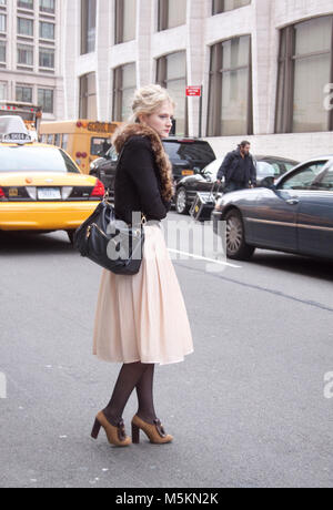 Fashion Week Herbst Winter. New York High Society Stockfoto