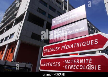 HFME, ein Krankenhaus für Mütter und Kinder, Bron, Frankreich Stockfoto