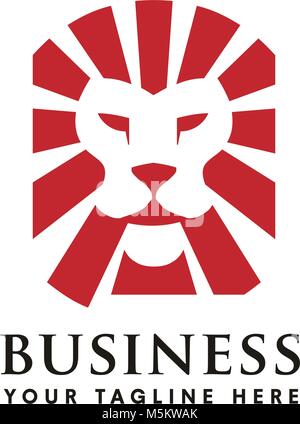 Lion's Head Logo Vektor Stock Vektor