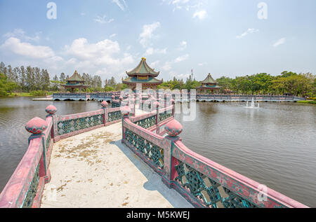 SAMUT PRAKAN, THAILAND, März 6, 2017 - Sala von Ramayana im Alten Stadtpark, Muang Boran, Provinz Samut Prakan, Thailand Stockfoto