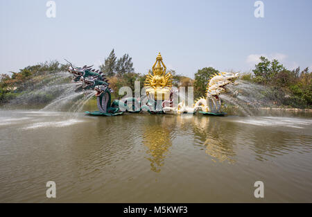 SAMUT PRAKAN, THAILAND, März 6, 2017 - Bodhisattva Avalokitesvara (Kuan-Yin) ein Wunder in der antiken Stadt Park, Muang Boran, Samut Prakan pr Stockfoto